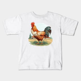 Colorful Rooster Kids T-Shirt